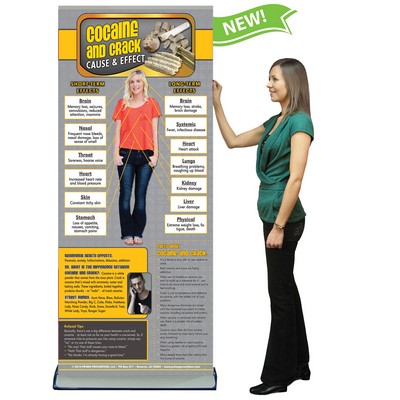 Cocaine & Crack Cause & Effect Retractable Banner