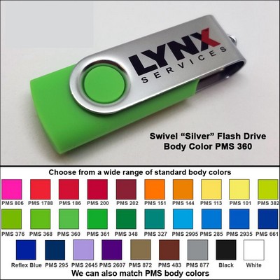 Swivel Flash Drive - 128MB Memory - Body PMS 360