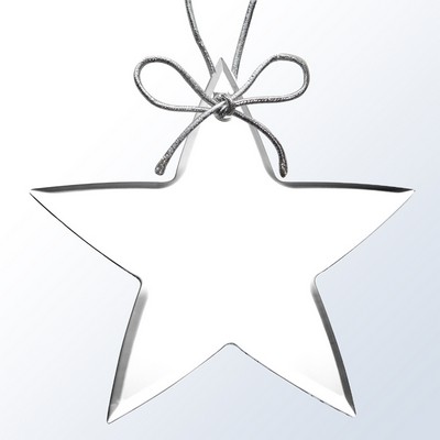 Acrylic Ornament with Silver String - Star