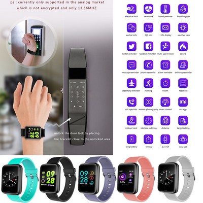 Access Control Unlock Function Colorful Screen Smart Bracelet