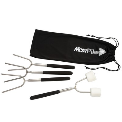 Extendable 34'' Roasting Sticks with Carrying Case