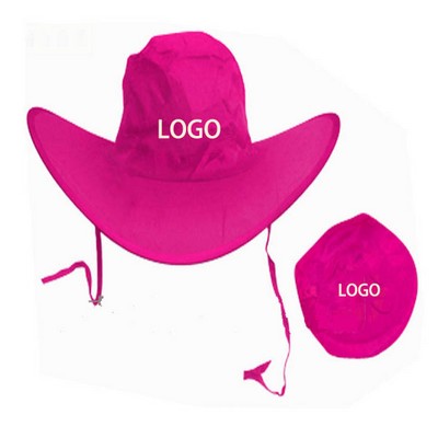 Foldable Polyester Cowboy Hat - Lightweight & Durable