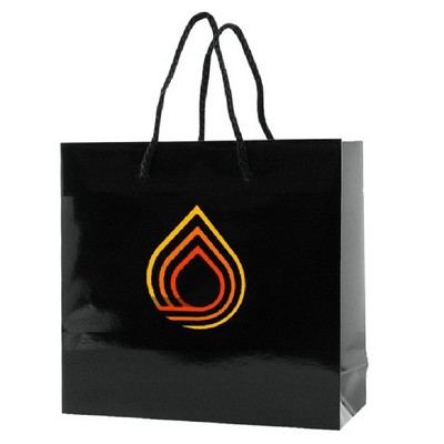 13x7x13'' Matt/Gloss 190GSM White Cardboard Reusable Bag