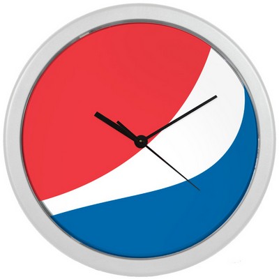 10" Diameter Economy Wall Clock with Full Color Imprint