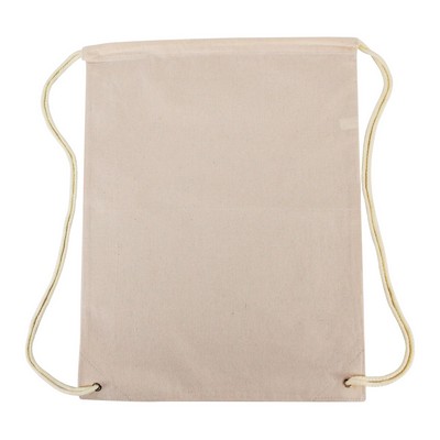 Cotton Canvas Natural Drawstring Bag