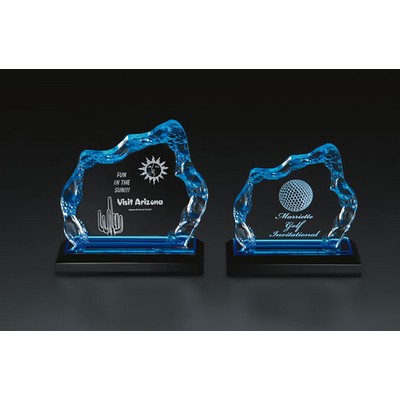 Impress Reflections Glacier Award, Blue, Large, (6-1/2" x 6-3/4")