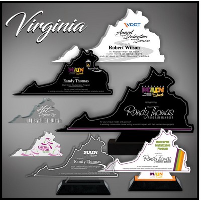 8" Virginia Black Budget Acrylic Award