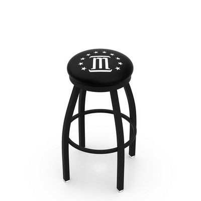 30" Contemporary Swivel Bar Stool w/Black Finish