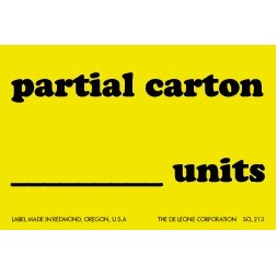 Partial Carton Matte Paper Labels - 2" x 3"