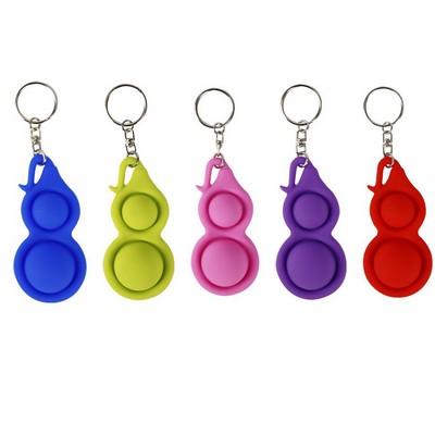 Dimple Gourd Shape Key Chain Push Pop Fidget Toy