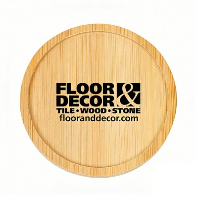 3 3/4" Round Bamboo Coaster
