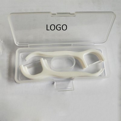 10 Pcs Disposable Dental Floss Picks w/Individual Case
