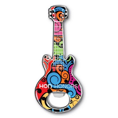 Magnet Back Stock Guitar Bottle Opener w/4 Color Process