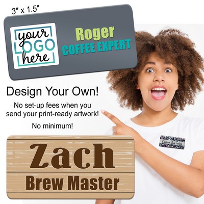 XL Full Color Rectangular Nametag