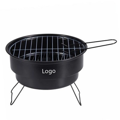 Mini Portable BBQ Charcoa Grill Round Barbecue Stove