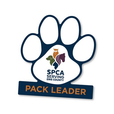 Paw Shape Decal w/ Footer