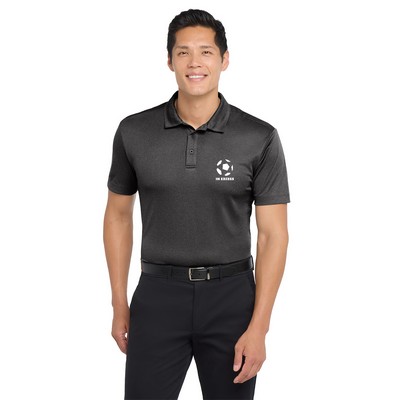 Port Authority® Heathered Silk Touch Performance Embroidered Polo