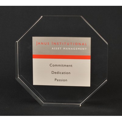 Lucite Octagon Embedment Award (5"x5"x7/8")