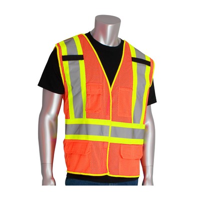 PIP® Class 2 Two-Tone Breakaway Mesh Hi-Viz Vest