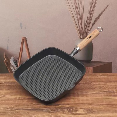 Cast Iron Skillet Grill Pan Steak Pan for Camping