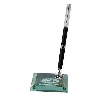 Jade Glass Black Pen Set