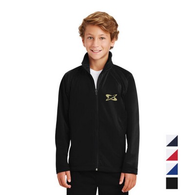 Sport-Tek® Youth Tricot Track Embroidered Jacket