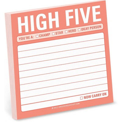 High Five Sticky Notes - 9781601065056