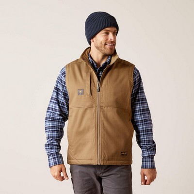 Ariat® Men's Field Khaki Rebar® DuraCanvas™ Vest