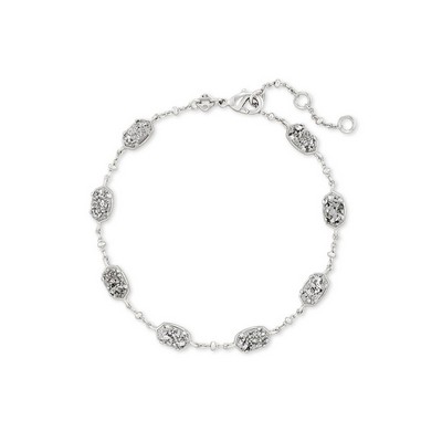 Kendra Scott Emilie Silver Chain Bracelet in Platinum Drusy