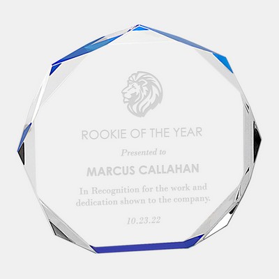 Blue Octagon Acrylic Award (S)