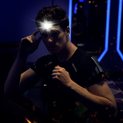 LED Headlamp with Motion Sensor – 500 Lumens, 1200mAh Rechargeable, White/Red Light