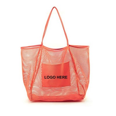 Mesh Tote Bag w/Pocket