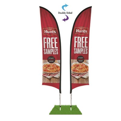 9' Shark Fin Wind Flag Kit - Double Sided