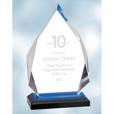 Blue Fusion Diamond Impress Acrylic Award