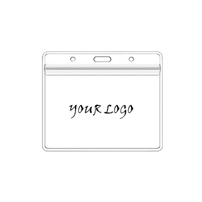 Clear Plastic Horizontal Name ID Card Holder