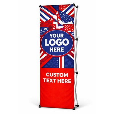 3' Pop Up Straight Fabric Wall (2.5'x7.5')