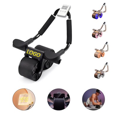 Automatic Rebound Abdominal Roller w/Knee Pad and Timer