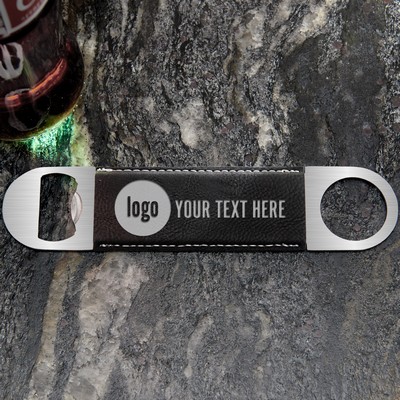 Engraved Corporate Leather Bottle Opener