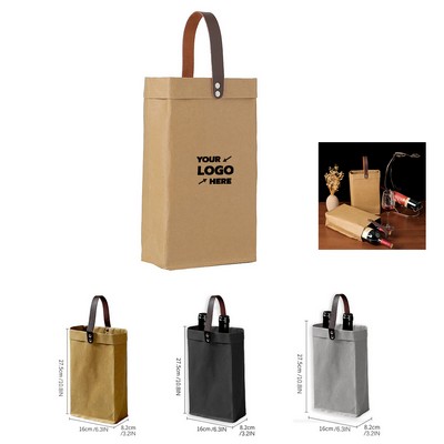 2 Pcs Wine Carrier Tote Bag