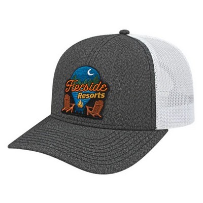 Cap America® Custom Premium Melange Trucker Cap w/Mesh Back