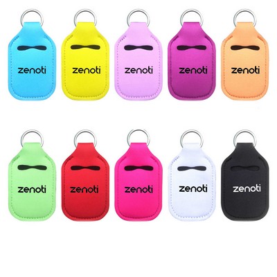 Neoprene Hand Sanitizer Holder with Keychain