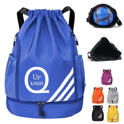 10.63X1.97X6.5" Oxford Fabric Drawstring Backpack