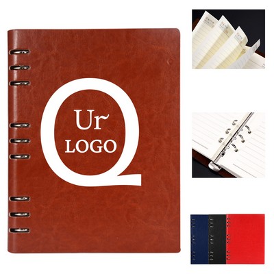 B5 Pu Leather Cover 200 Pages Refillable Writing Notebook