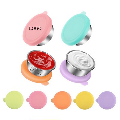 Stainless Steel Salad Dressing Container with Silicone Lids