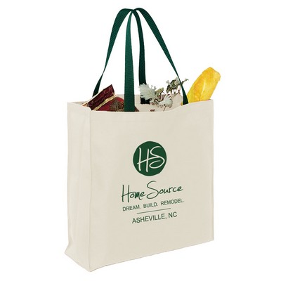 Full Gusset Horizontal Totes w/Top Stitched Vertical Edges (18 Oz. Natural Canvas)