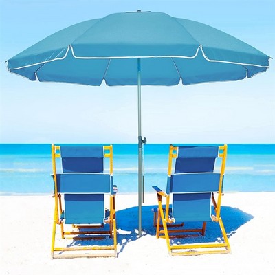 Portable Beach Umbrella with UV Protection and Adjustable Design