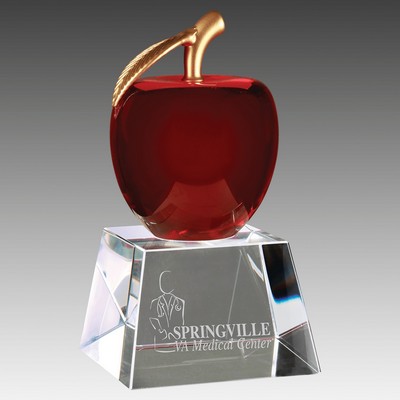 Crystal Apple with Base
