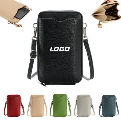 PU Crossbody Mobile Purse Wallet