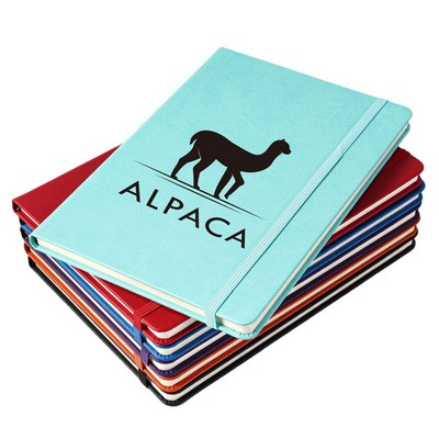 PU Business A5 Notebook With Elastic Band Side