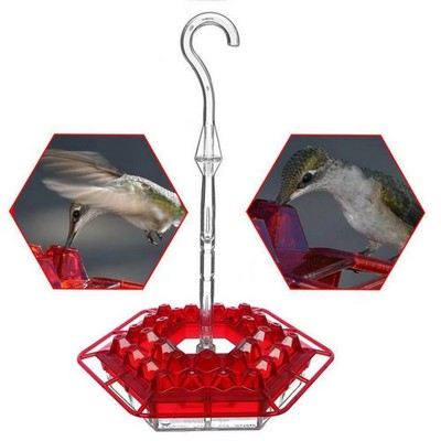 Plastic Leak-Proof Hanging Hexagonal Hummingbird Bird Feeder
